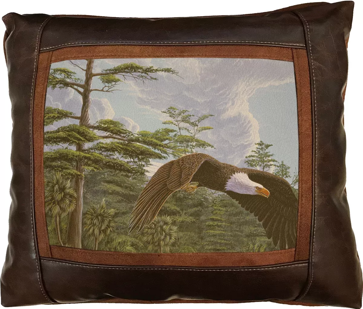 Bald Eagle Frame Pillow by Sweetwater