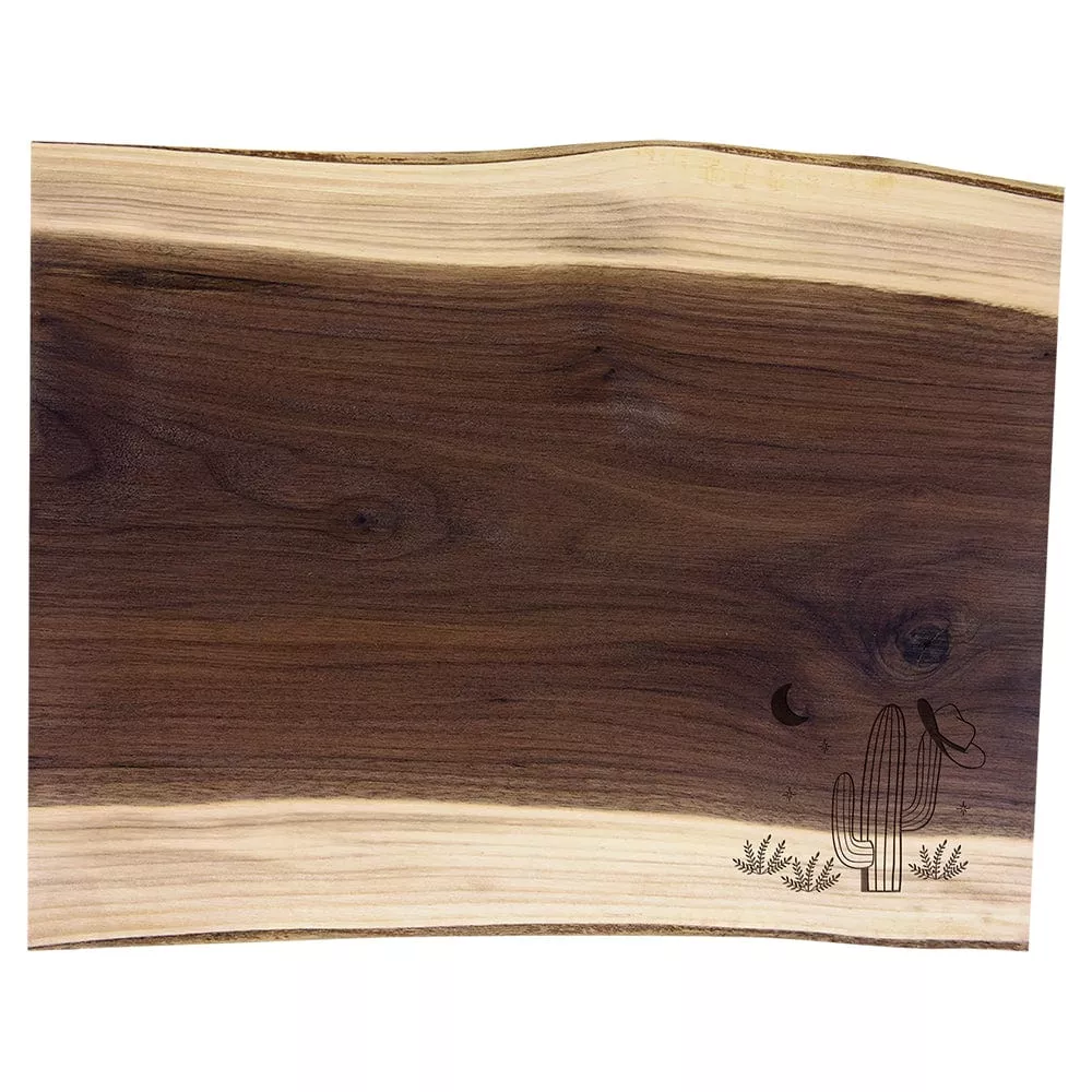 Black Walnut Cactus Cutting Board