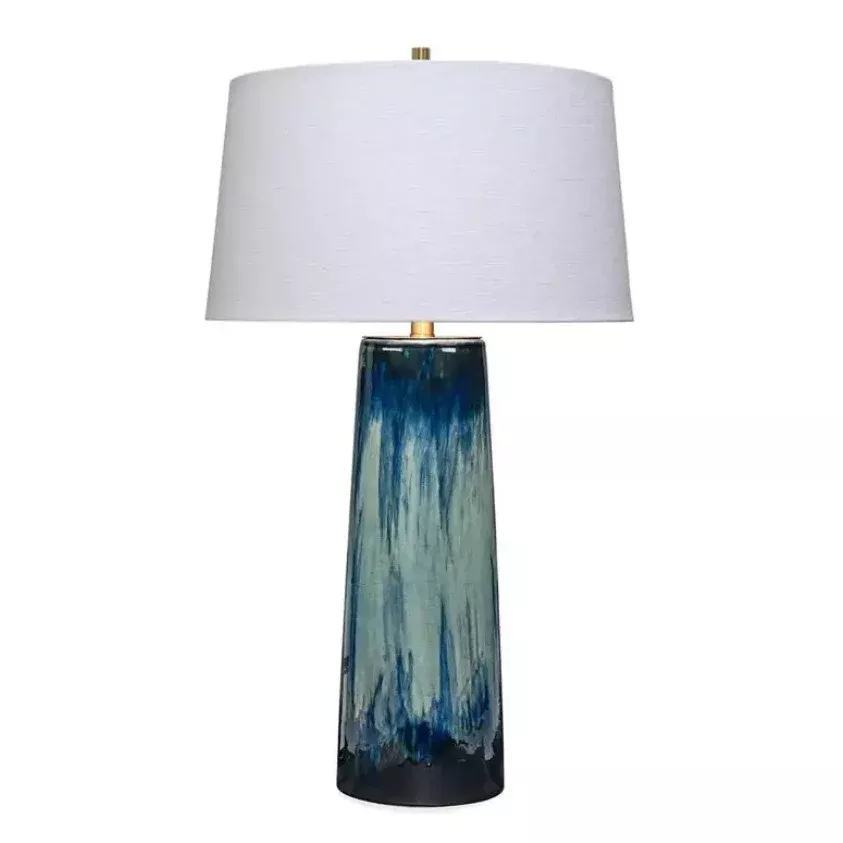 Blue Ceramic Brushstroke Table Lamp