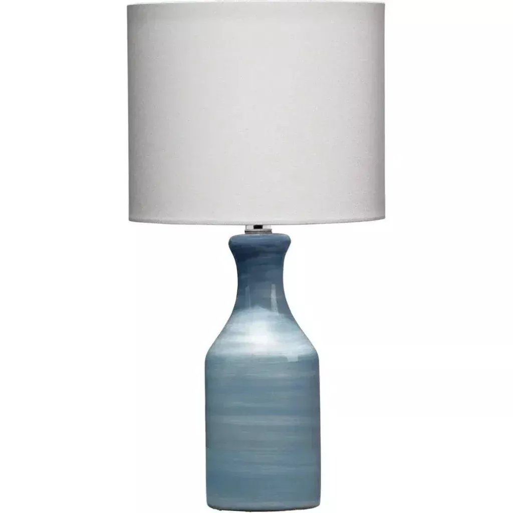 Blue Ceramic Bungalow Table LampUNO Socket