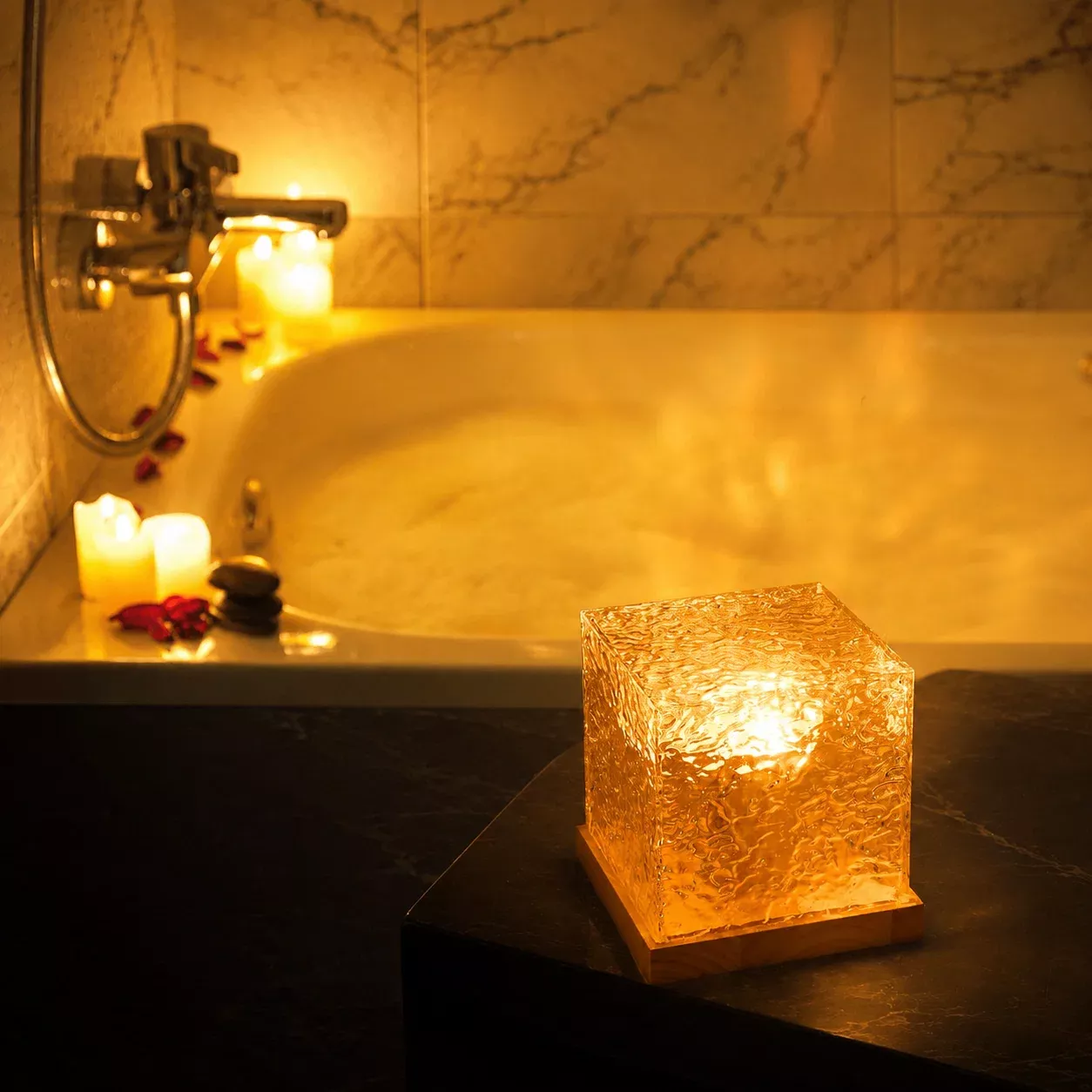 Borealis Cube LED Northern Lights Table Lamp