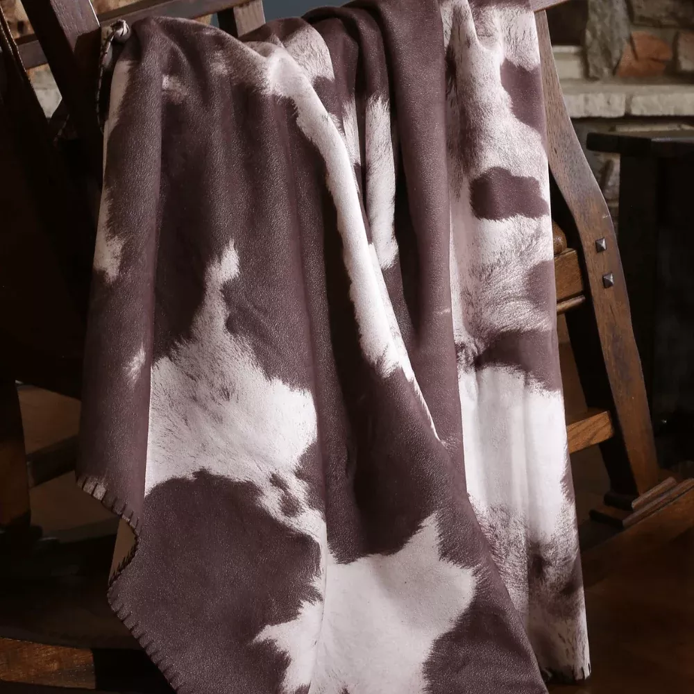 Brown Cowhide Throw