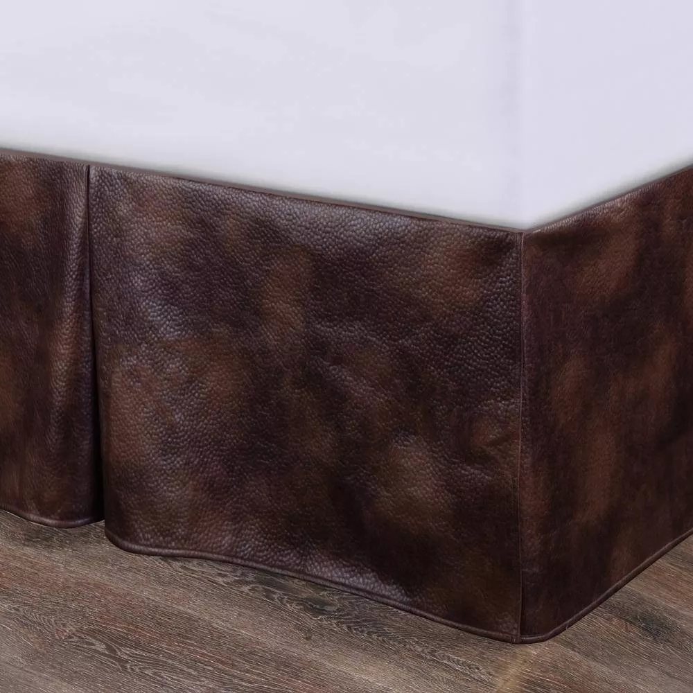 Brown Faux Hide Bedskirt