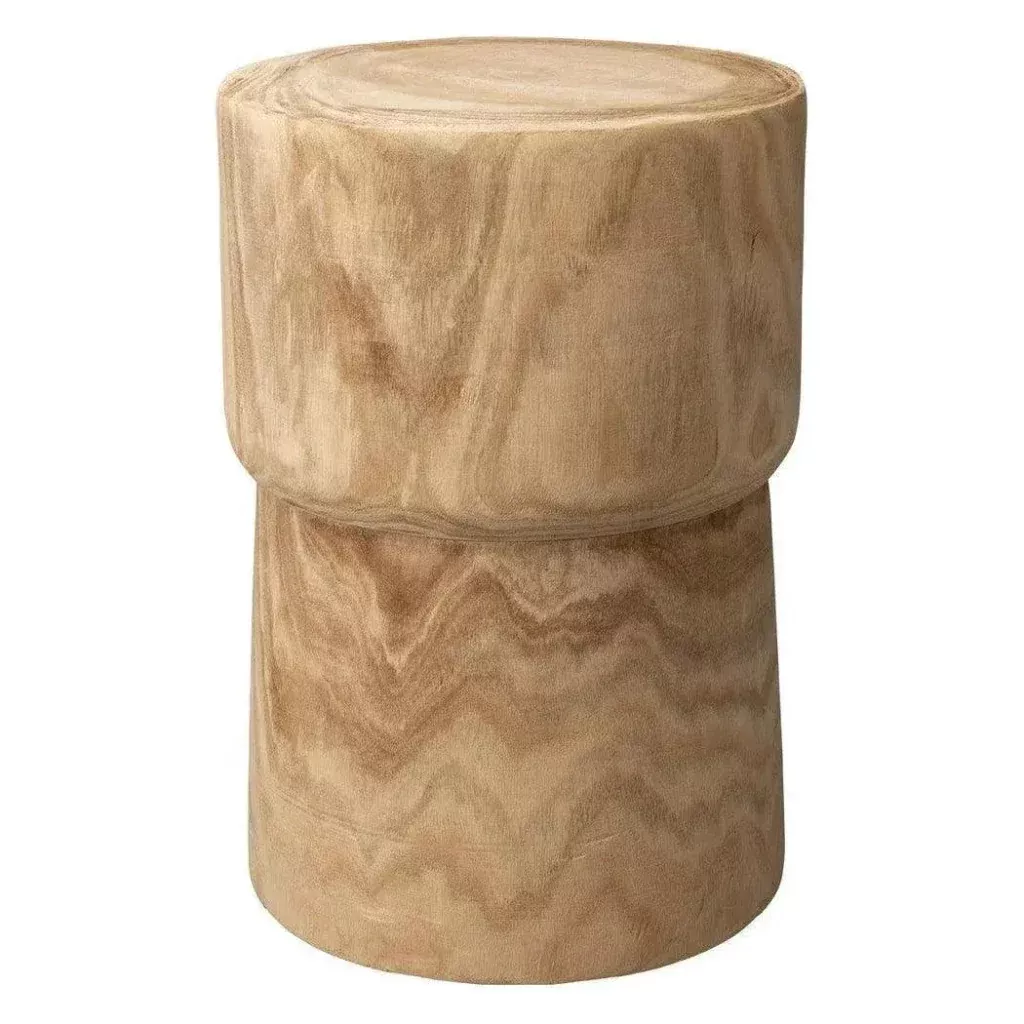 Brown Solid Wood End Yucca Side Table
