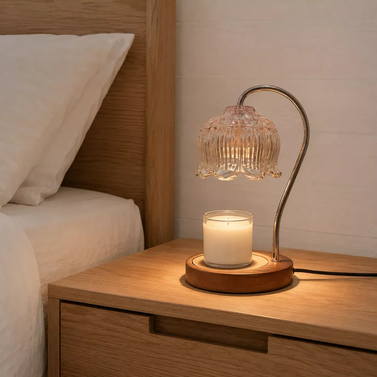 Caba Glass Candle Warmer Lamp - Dimmable Fragrance Lamp