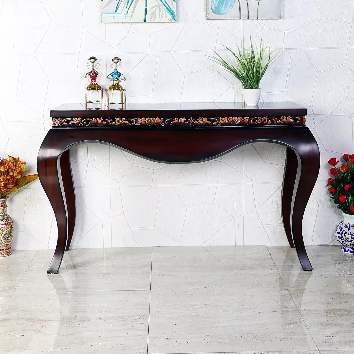 Cazalu Solid Wood Console Table (Brown)