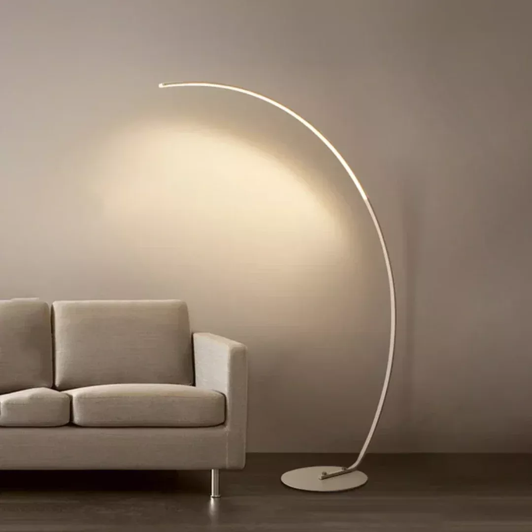 Clayton LED Arc Floor Lamp - Modern Minimalist Standing Lamp