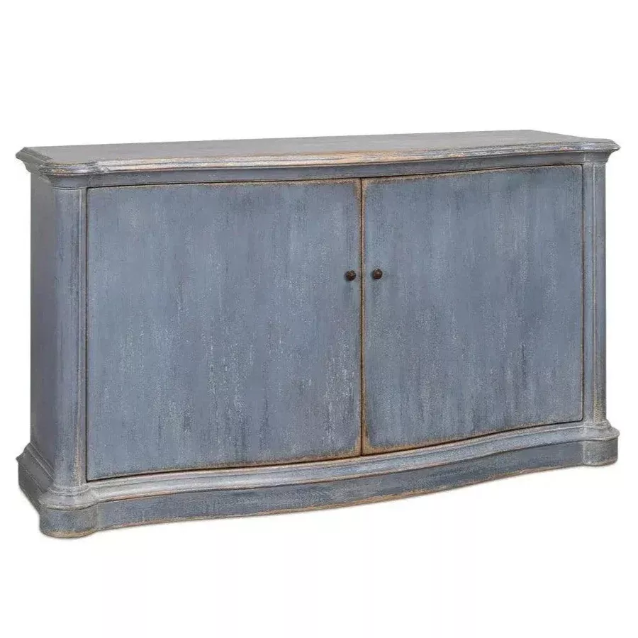 Columns Bowfront Blue Sideboard