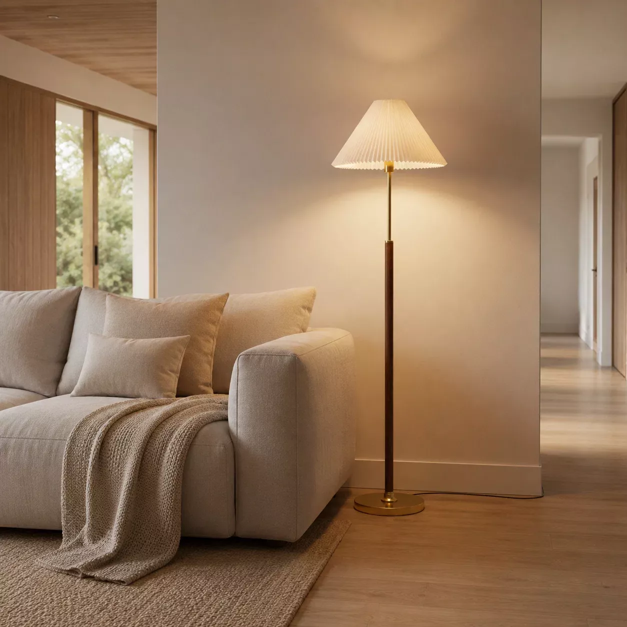 Copa Rice Paper Floor Lamp - Handcrafted Scandinavian Standing Lamp