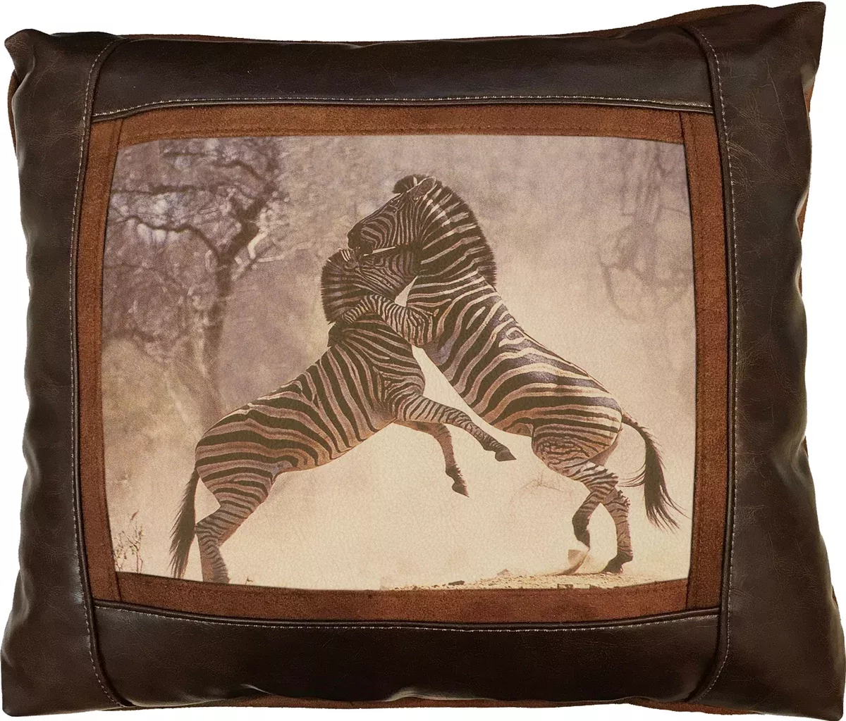 Dancing Zebras Frame Pillow by Sweetwater