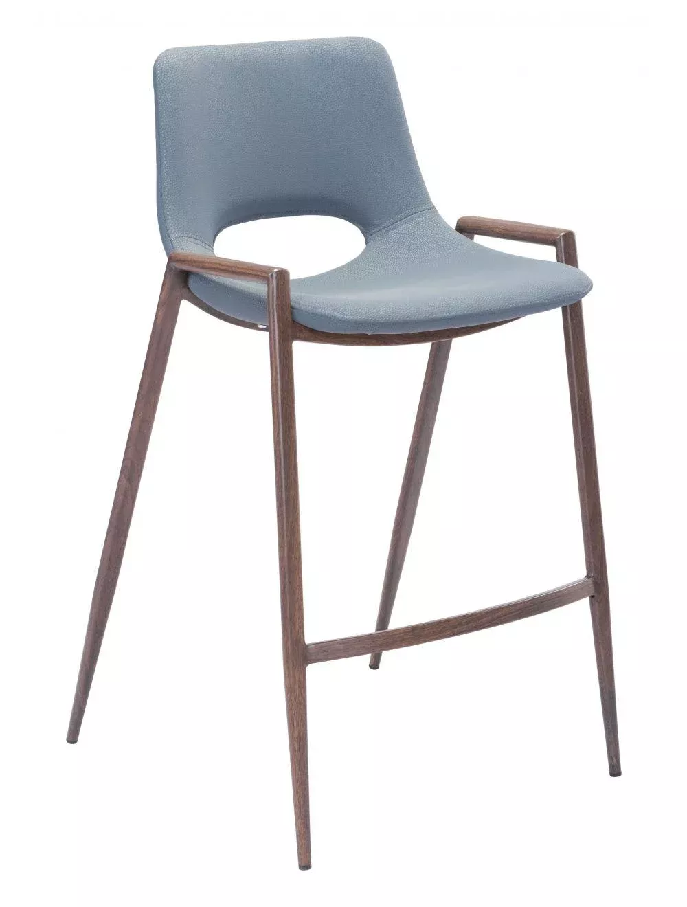Desi Counter Chair (Set of 2) Gray & Walnut