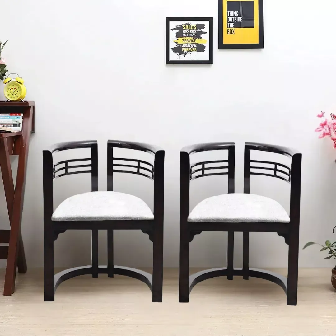 Espino Teak Wood Living Room Chairs (Brown)