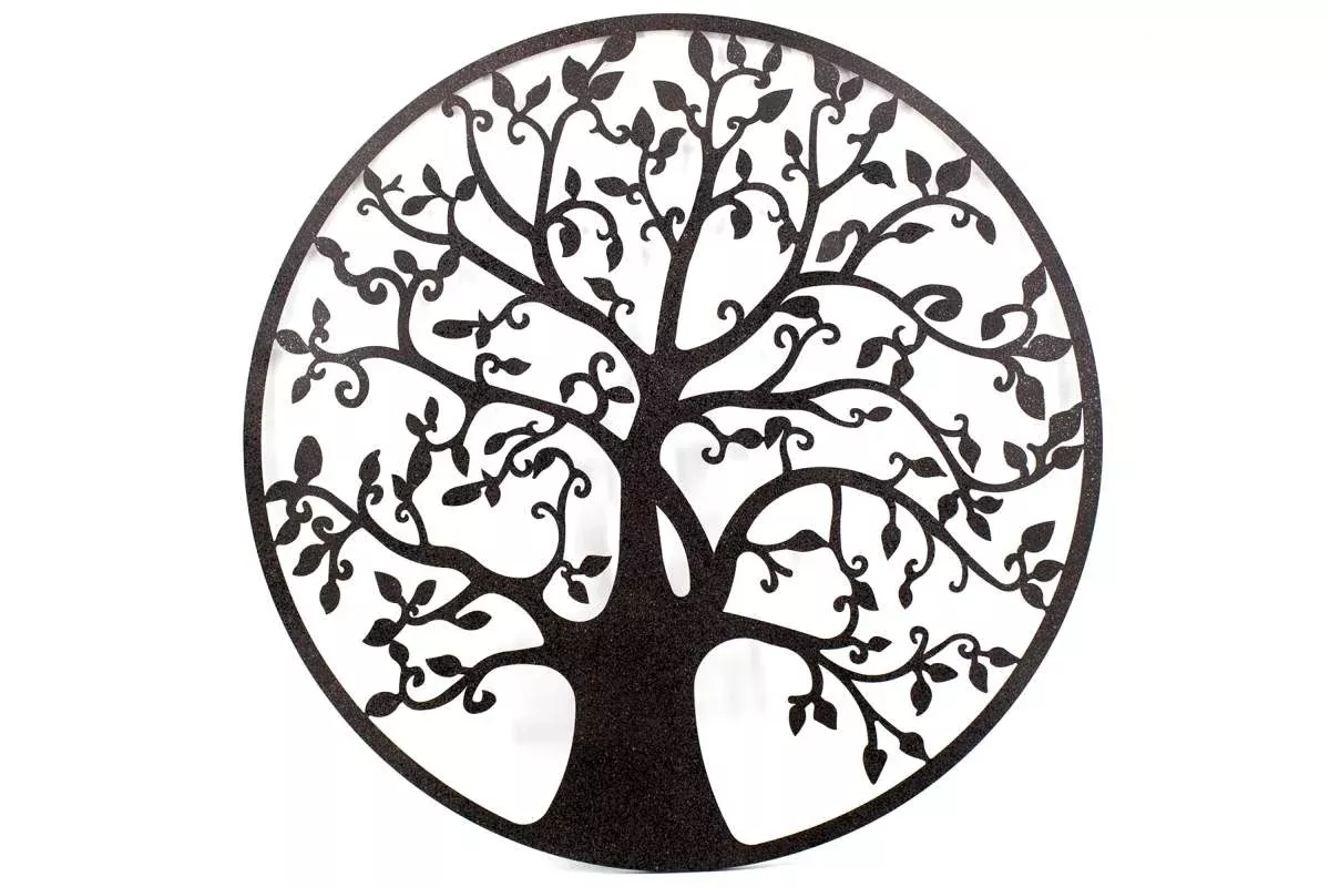 Frame Circle Tree Metal Black - 40"