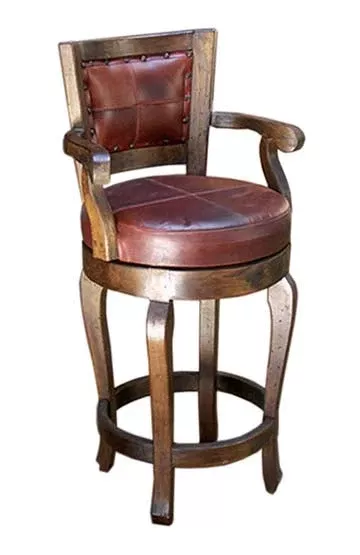 Francisco Western Curved Leg Barstool Set of 2