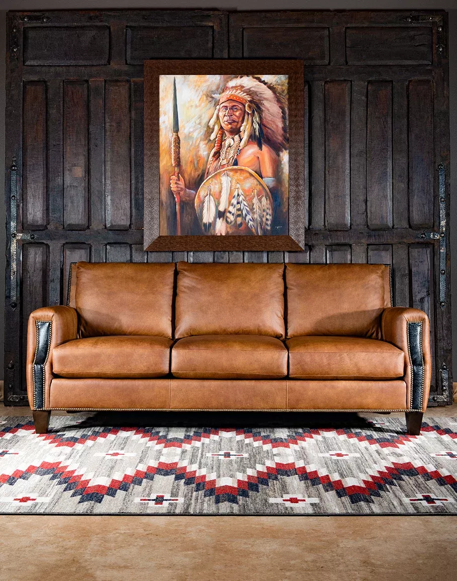 Frontier Peak Leather Western Sofa