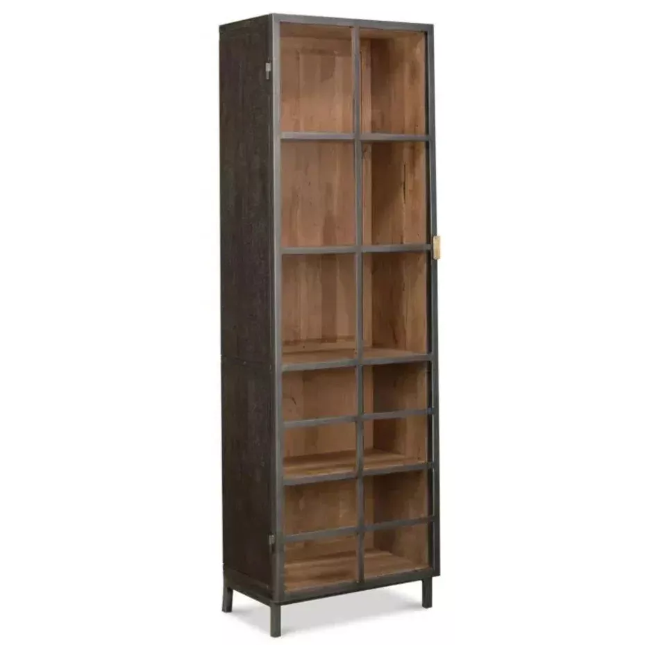 Gem Handle Display Cabinet Glass Doors Right Bookshelf