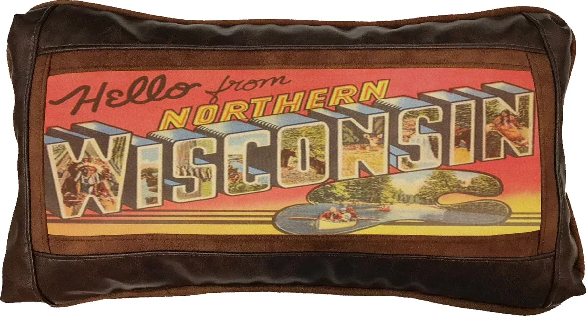 Hello From Northern Wisconsin 1106 Frame Pillow by Sweetwater