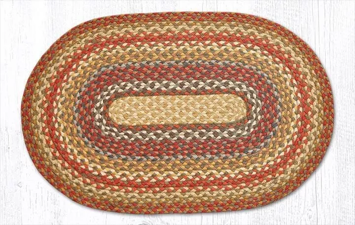 Honey, Vanilla, & Ginger Braided Rug - Oval