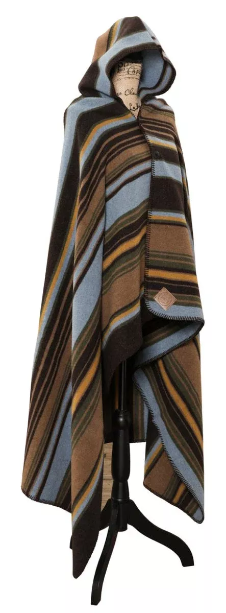 Hudson Earth Hooded Wool Throw