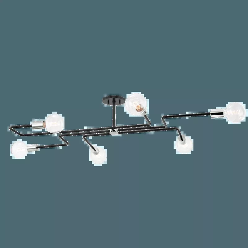 Jena 6 Light Semi Flush Mount Polished Nickel Medium