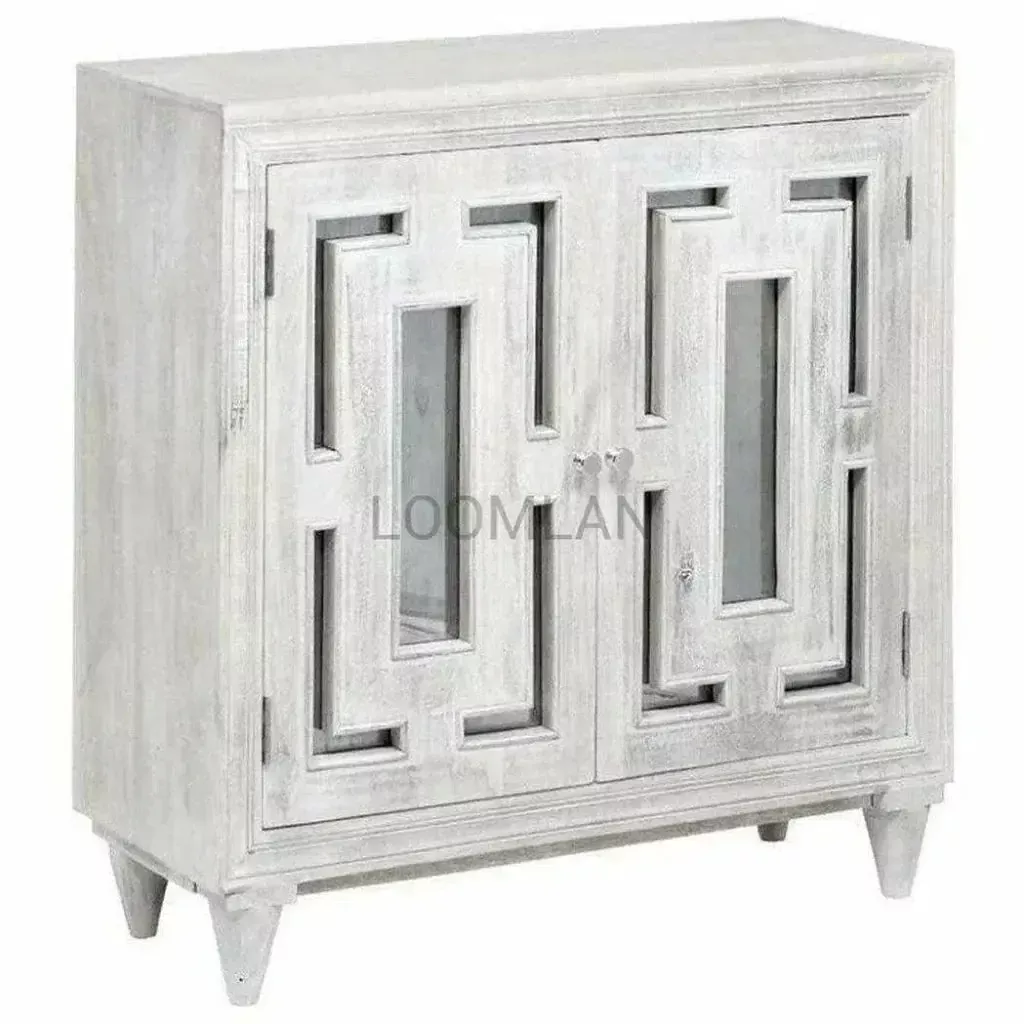 Kallyn Wood White Accent Cabinet