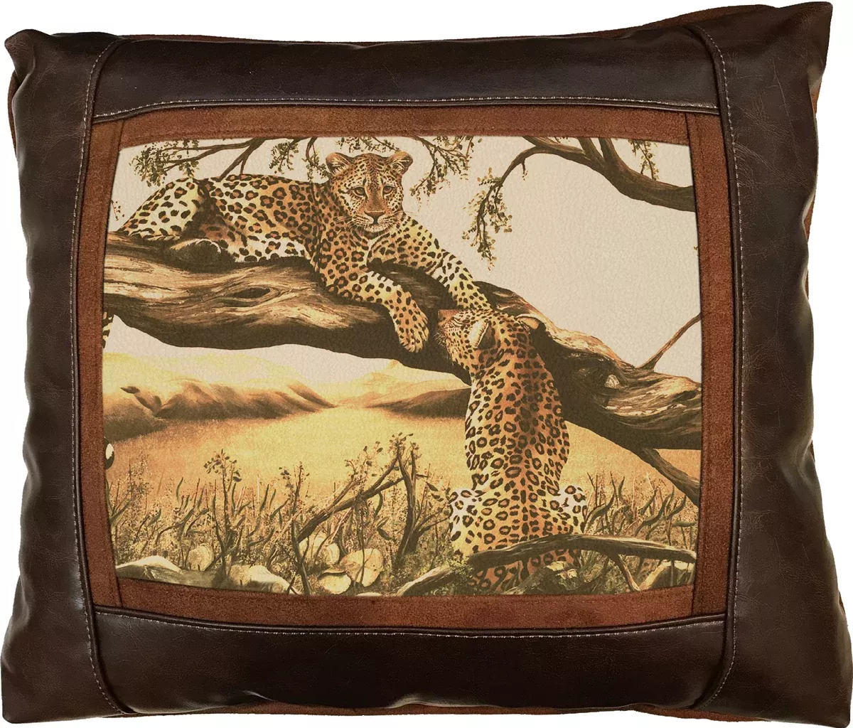 Leopards Frame Pillow by Sweetwater