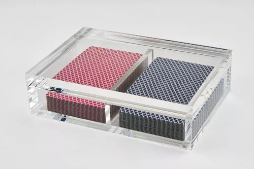 Lucite Card Holder Box Clear