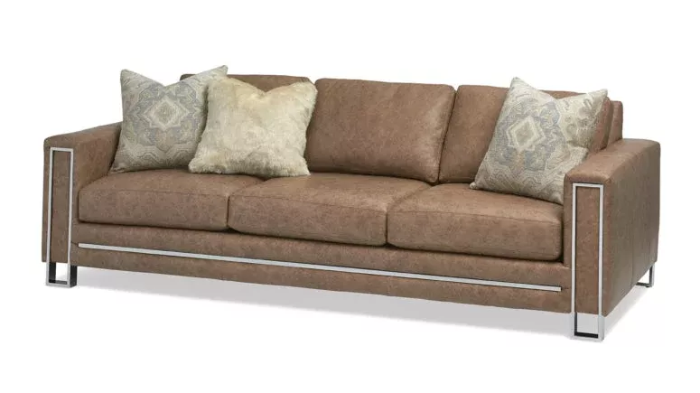 Massoud Contemporary Western Leather Sofa