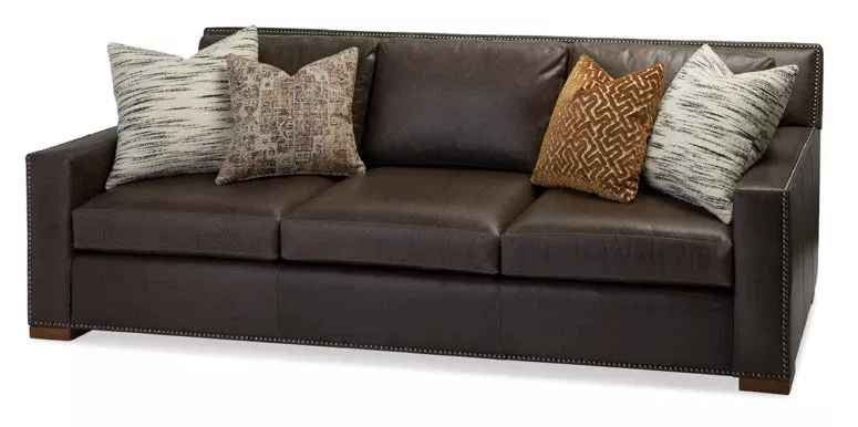 Massoud Mont Blanc Wolf Leather Sofa