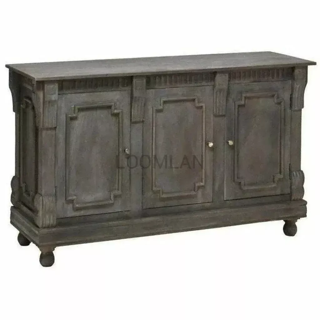 Melveryn Three Doors Grey Sideboard