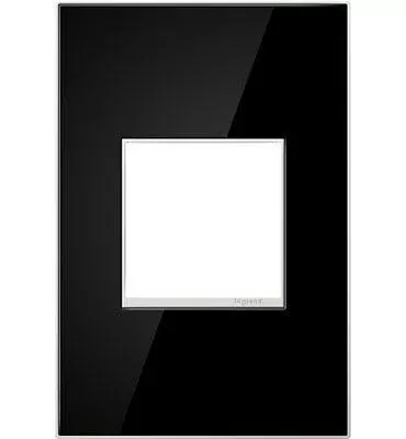 Mirror Black 1-Gang Wall Plate