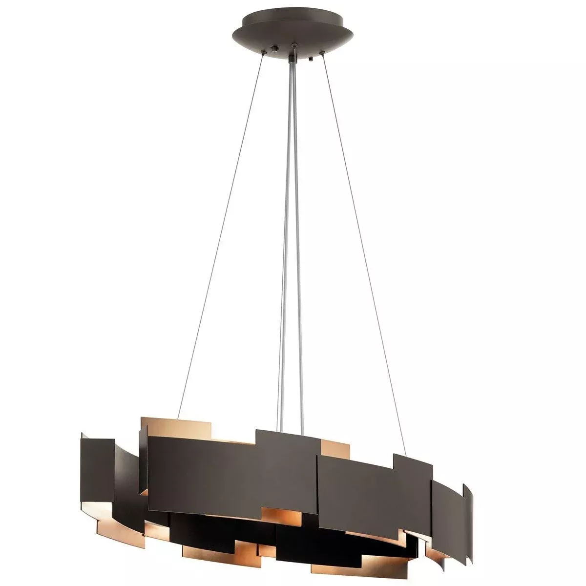 Moderne LED Oval Chandelier