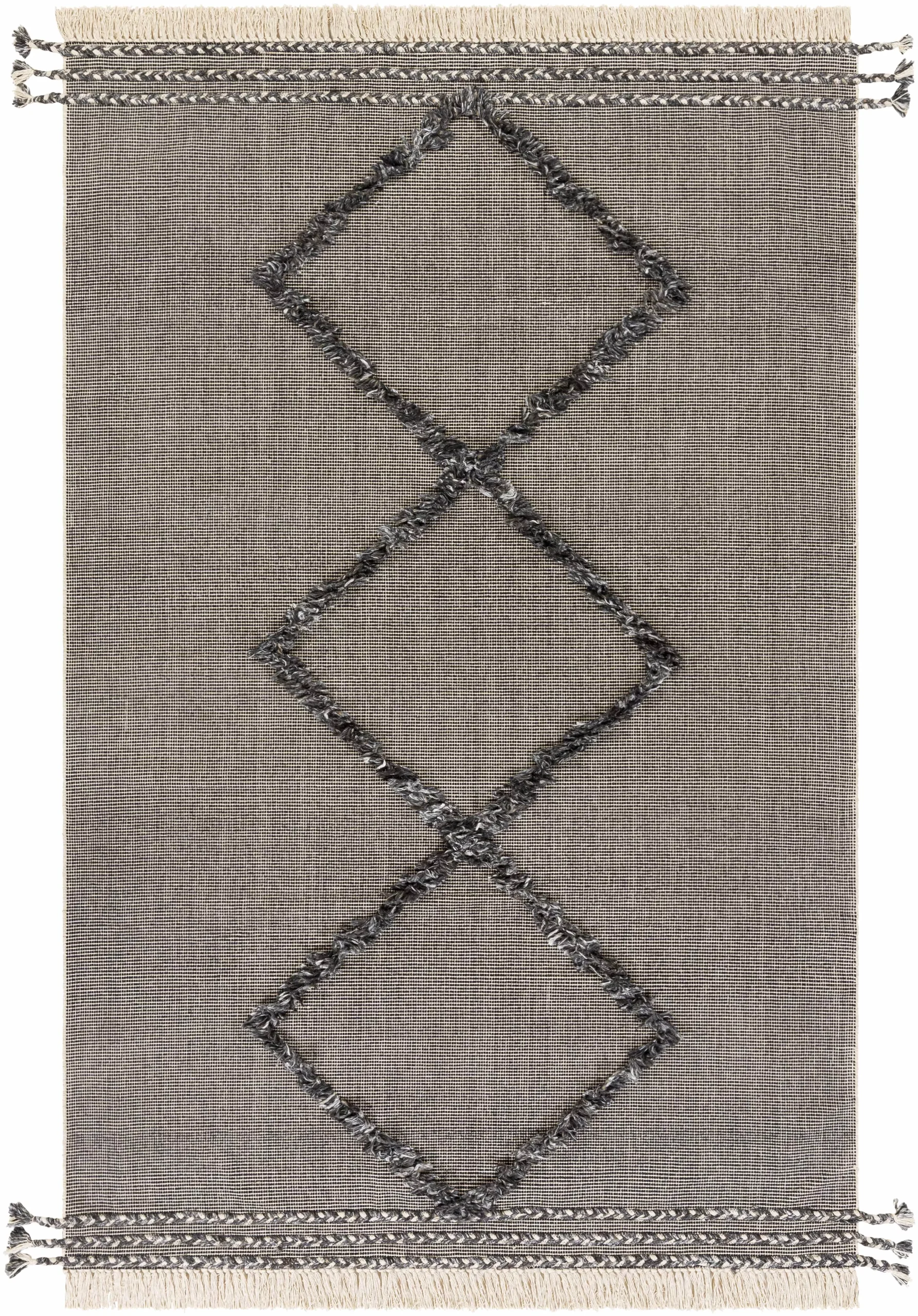 Mossman Brown Diamond High-Low Rug - Clearance