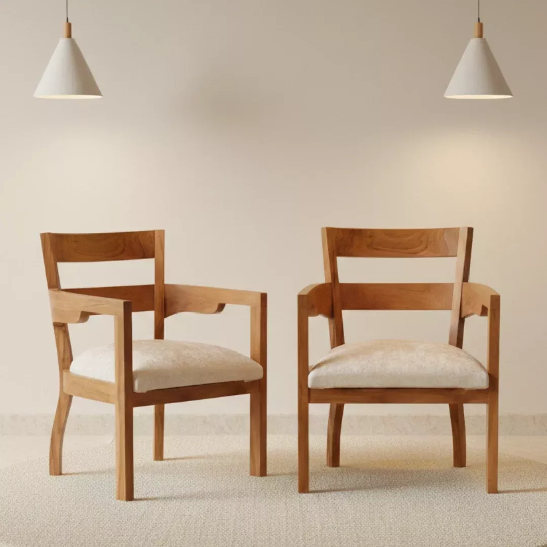 Projakto Teak Wood Living Room Chairs (Teak)