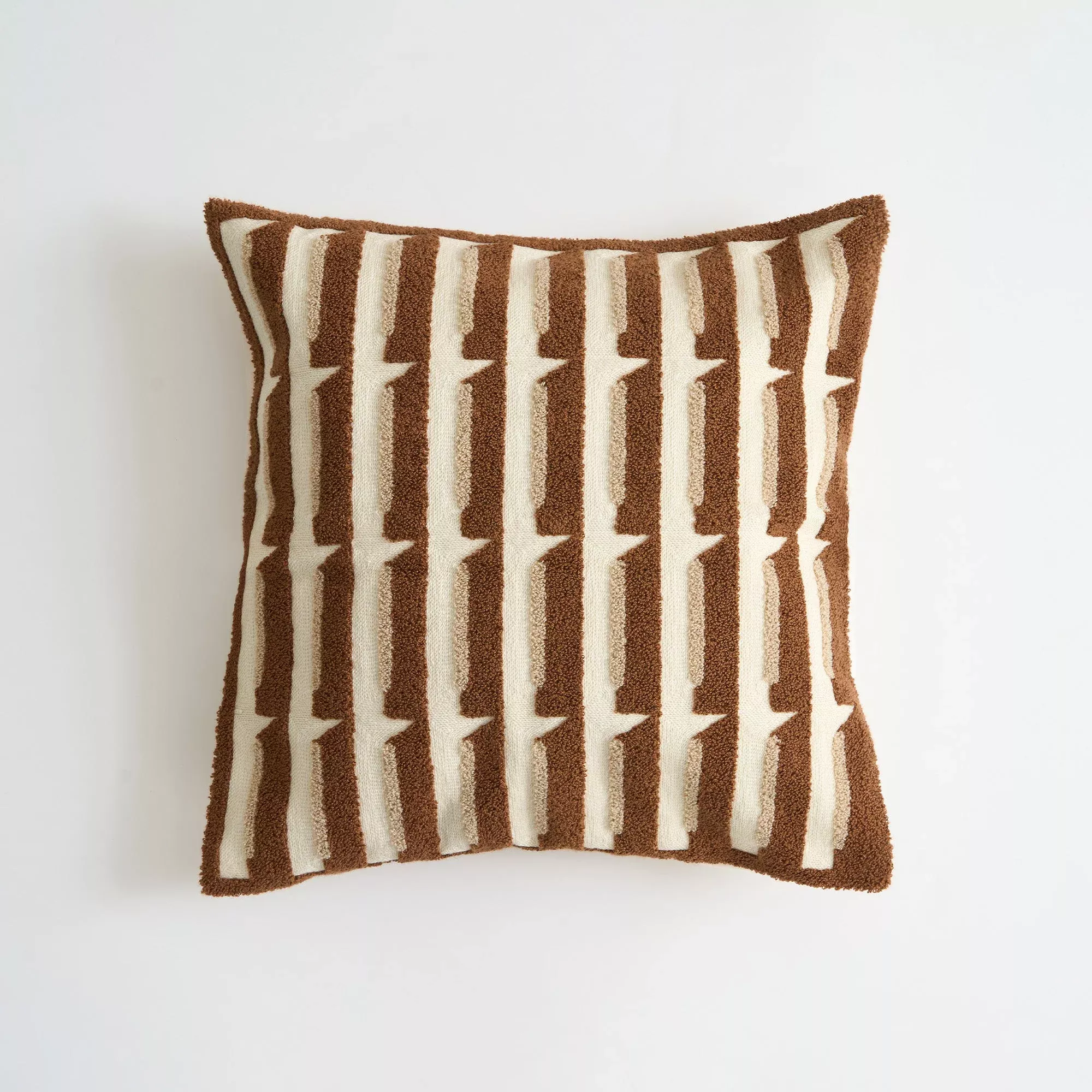 Rhythm Textured Stripe Cushion Cover with Hidden Zipper