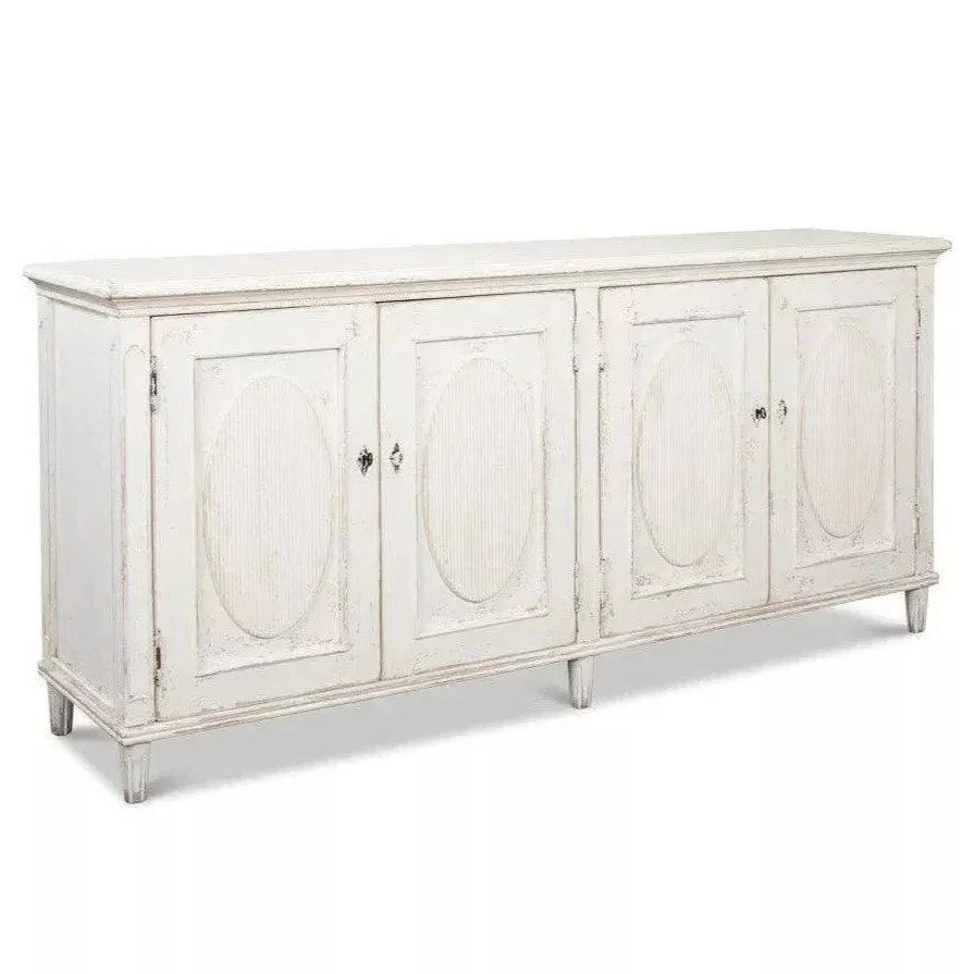 Ribbon Whitewash Sideboard
