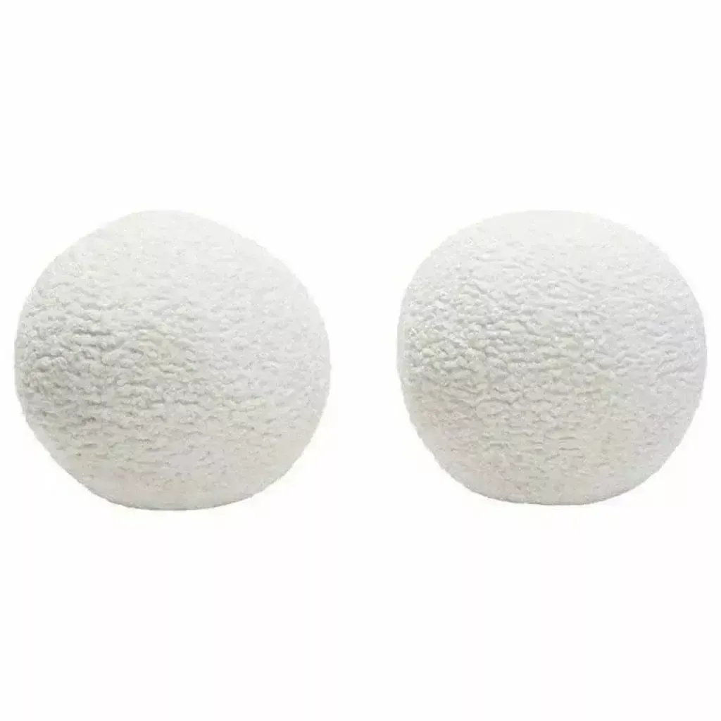 Round Accent Pillows White Faux Throw Pillow