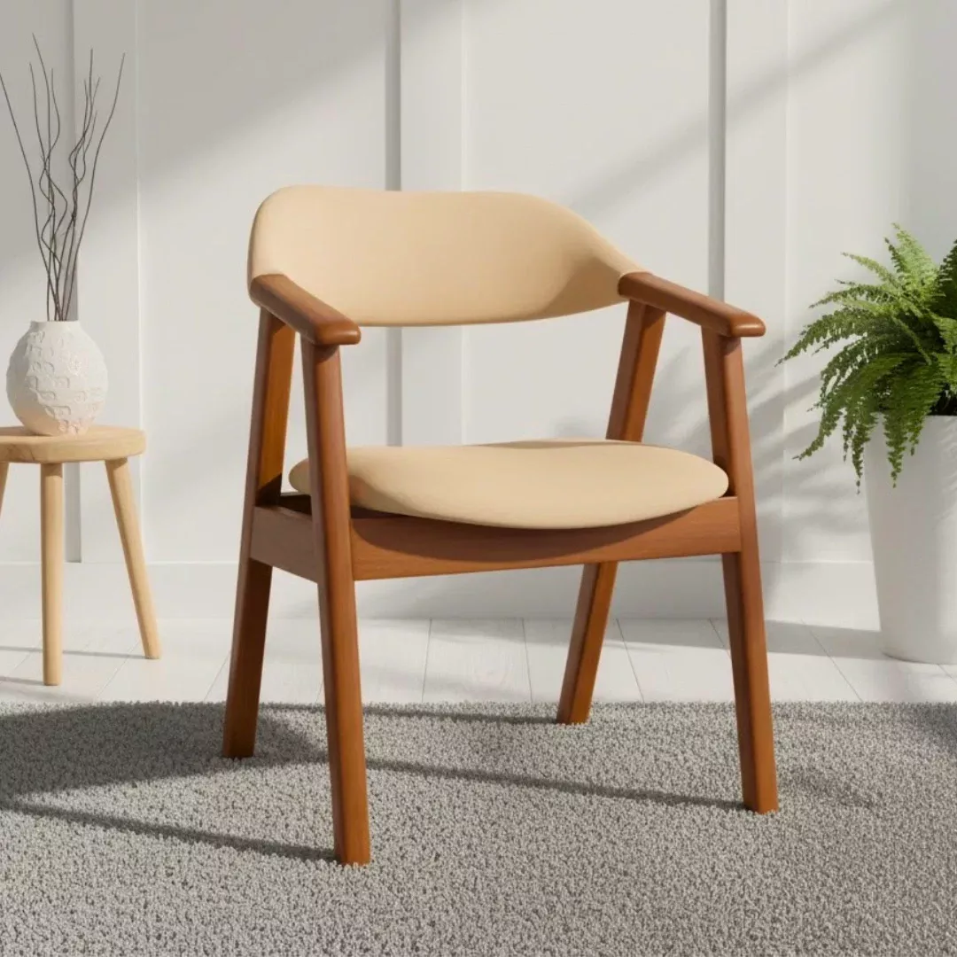 Samara Teak Wood Arm Chair (Teak)