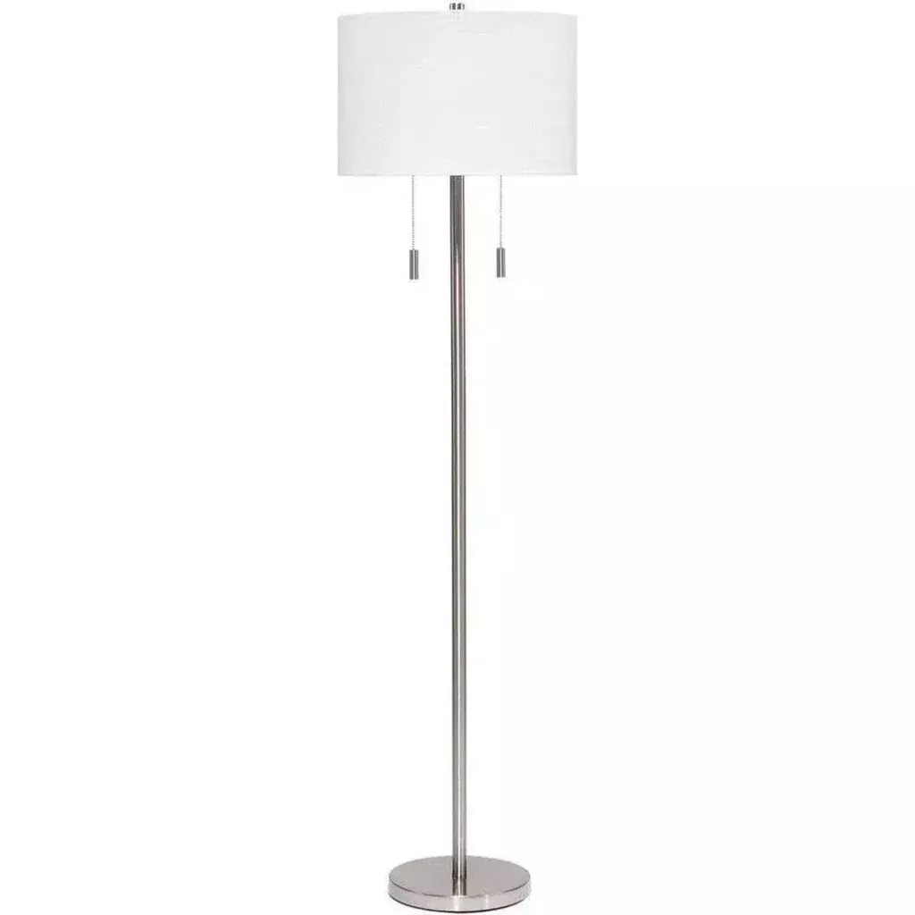 Silver Iron Lincoln Floor Lamp