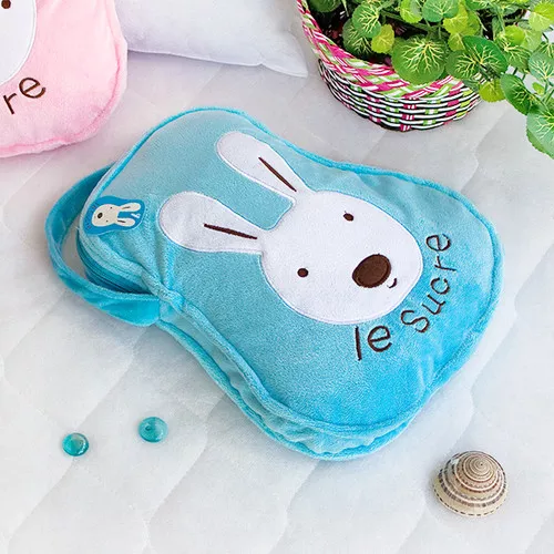 [Sugar Rabbit - Blue] Throw Blanket Pillow Cushion / Travel Pillow Blanket