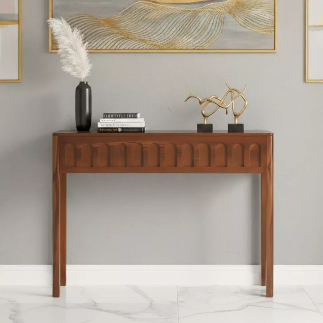 Taksha Solid Wood Console Table (Teak)