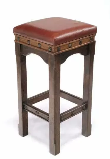 Tejas Square Western Barstool Set of 2