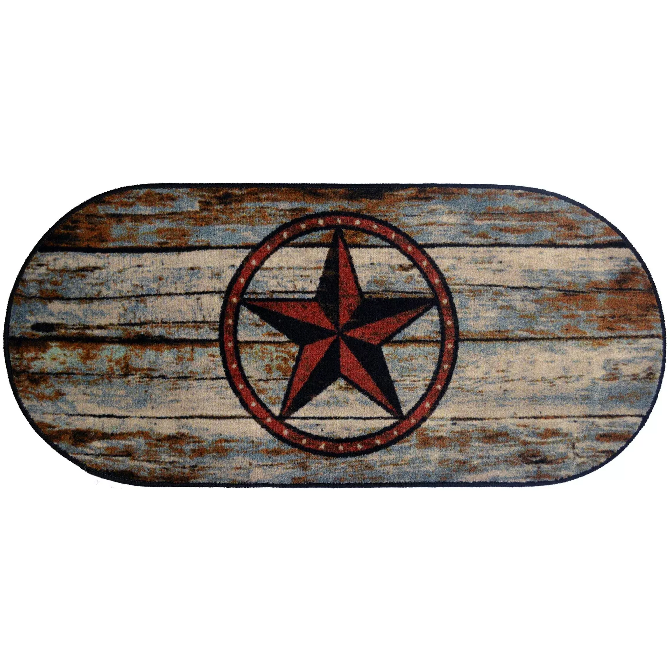 Texas Star Oval Rug