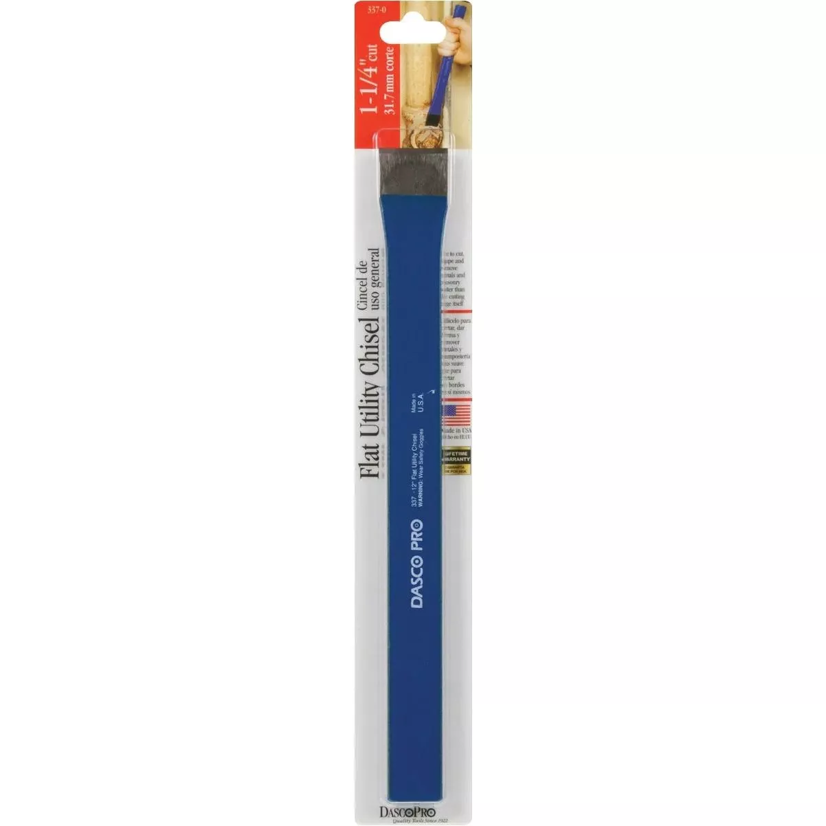 Tools 1-1/8 In. X 12 In. Flat Utility Chisel