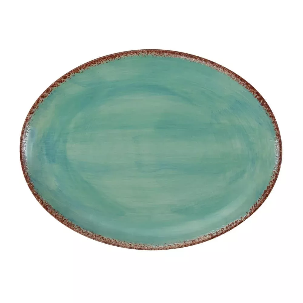 Turquoise Blush Ceramic Serving Platter