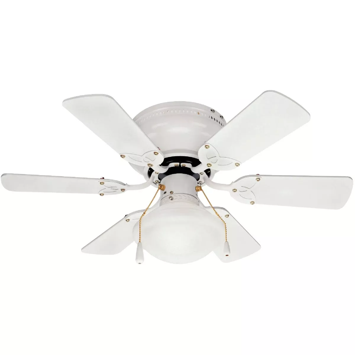 Twister 30 Inch White Ceiling Fan With Light Kit And Reversible Blades