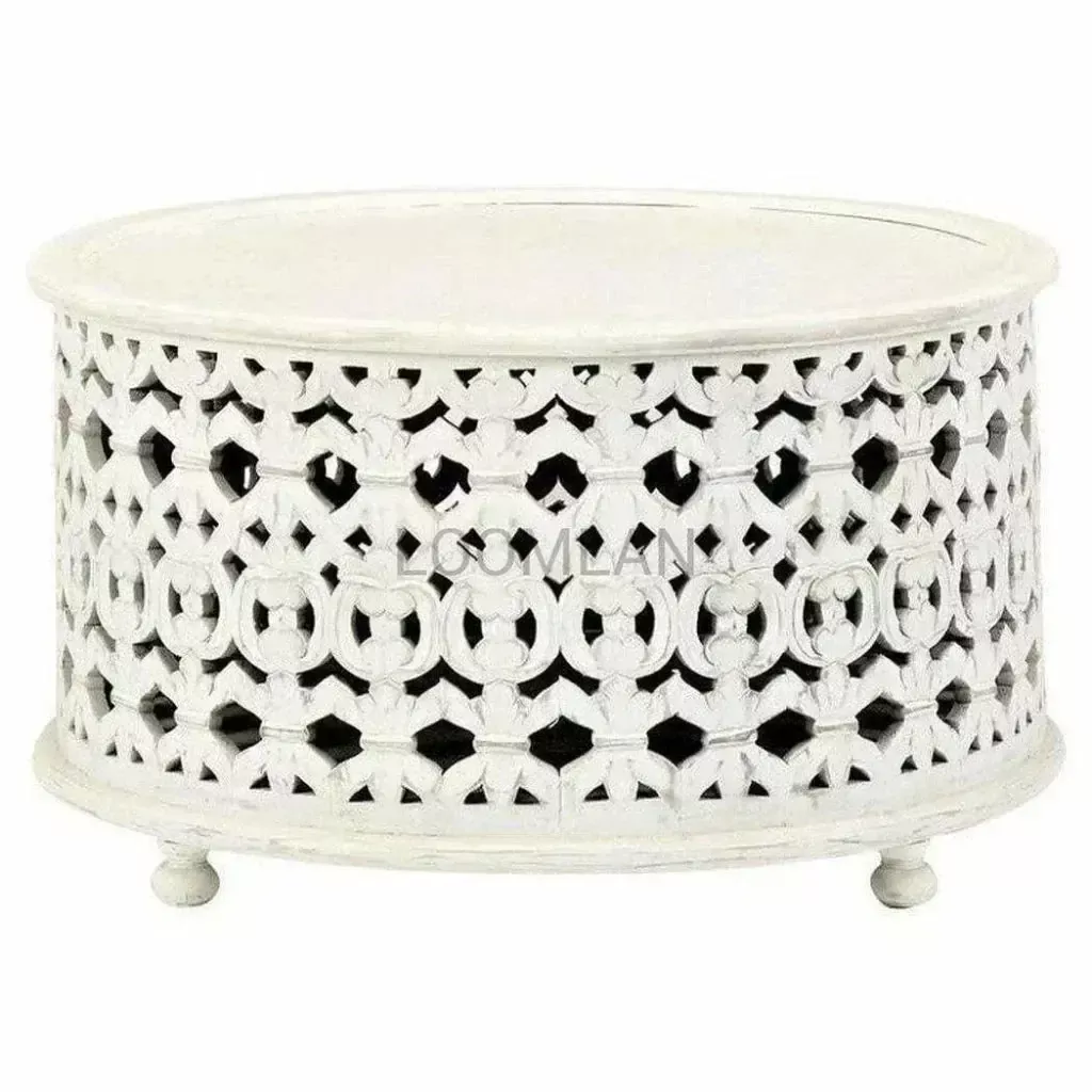 Tyrenna Drum Style Round Coffee Table