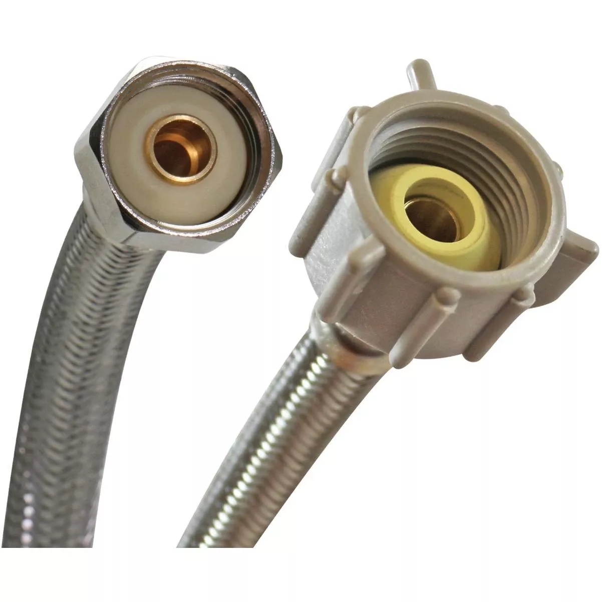 Universal 3/8 In. Or 7/16 In. Or 1/2 In. Mc X 7/8 In. Fbc X 20 In. L Braided Stainless Steel Toilet Connector