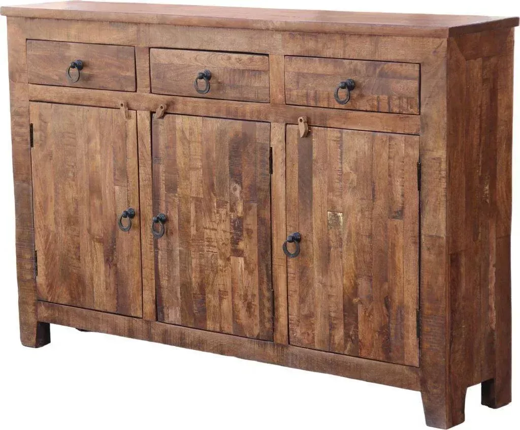 Varnira Three Drawers Wood Sideboard