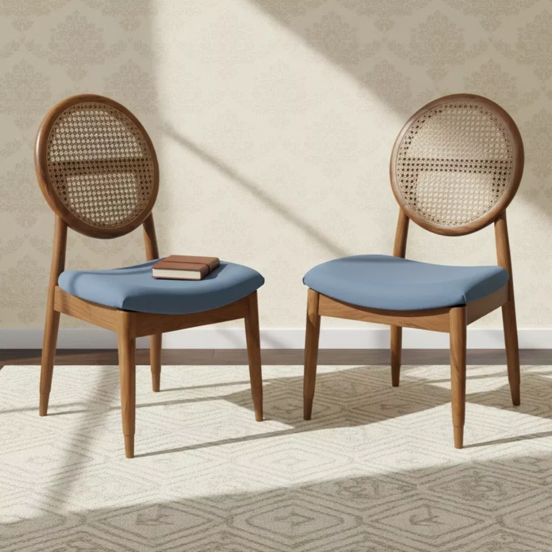 Verona Teak Wood Dining Chairs (Teak)